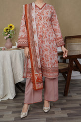 NUSL3258 Printed Lawn Suit - Unstitched 3Pc